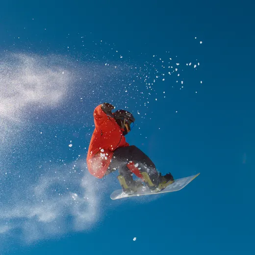 Snowboarder mid-air